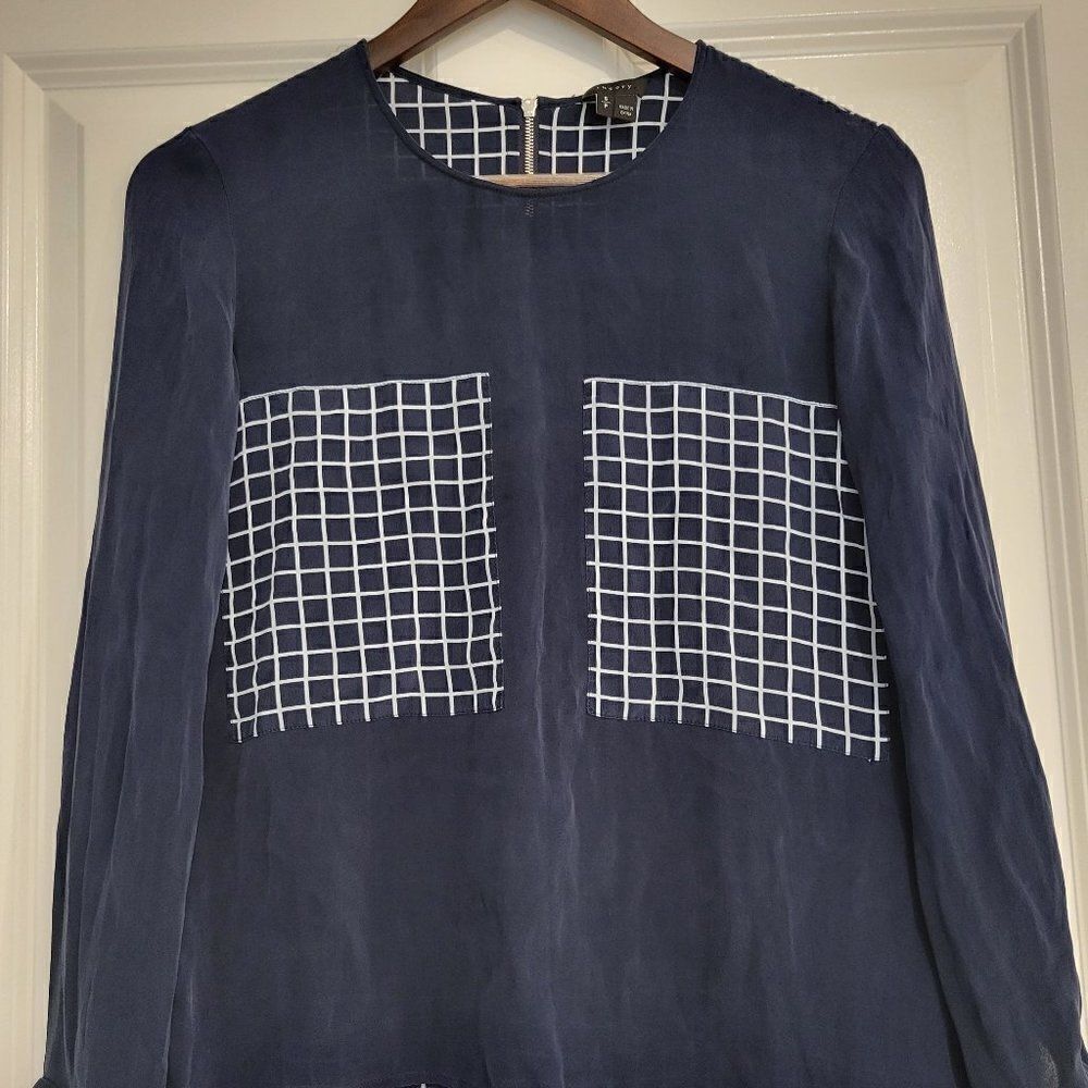 Theory 100%‎ silk blouse size S/P